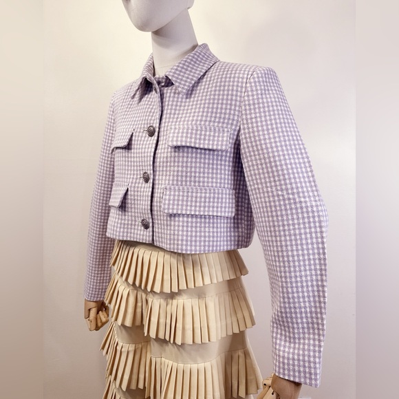 Zara Lilac Checkered Jacket - Picture 2 of 10